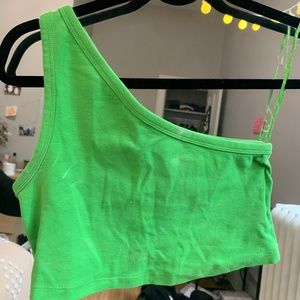 Zara One Shoulder Crop Top